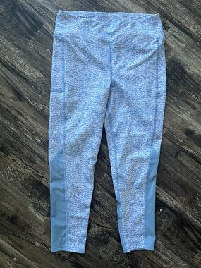 bcg Light Blue Printed Active Leggings for Kids